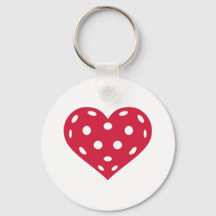 Llavero Corazón del rojo de Floorball