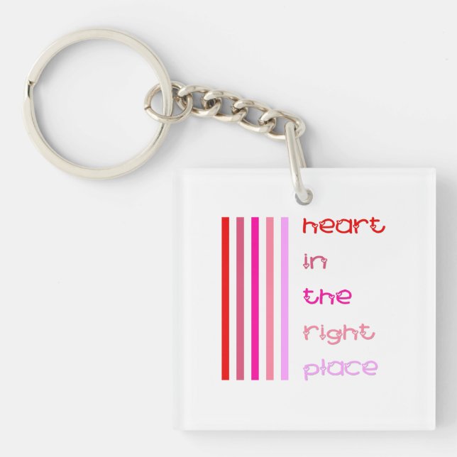 Llavero Corazón en el lugar correcto (Frente)