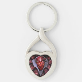 Llavero Corazón en llamas