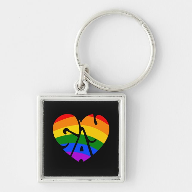 Llavero Corazón gay (Frente)