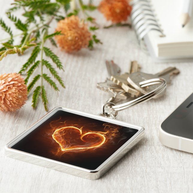 Llavero Corazón inflamante (Lado)