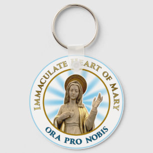 Llavero Corazón inmaculado de Mary Ora Pro Nobis