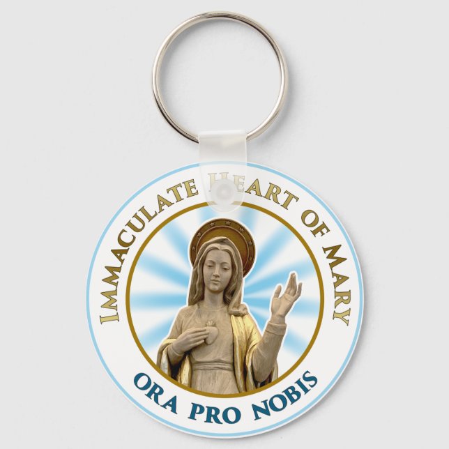 Llavero Corazón inmaculado de Mary Ora Pro Nobis (Anverso)