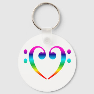 Llavero Corazón limpio de lubina arcoiris