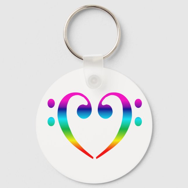 Llavero Corazón limpio de lubina arcoiris (Anverso)