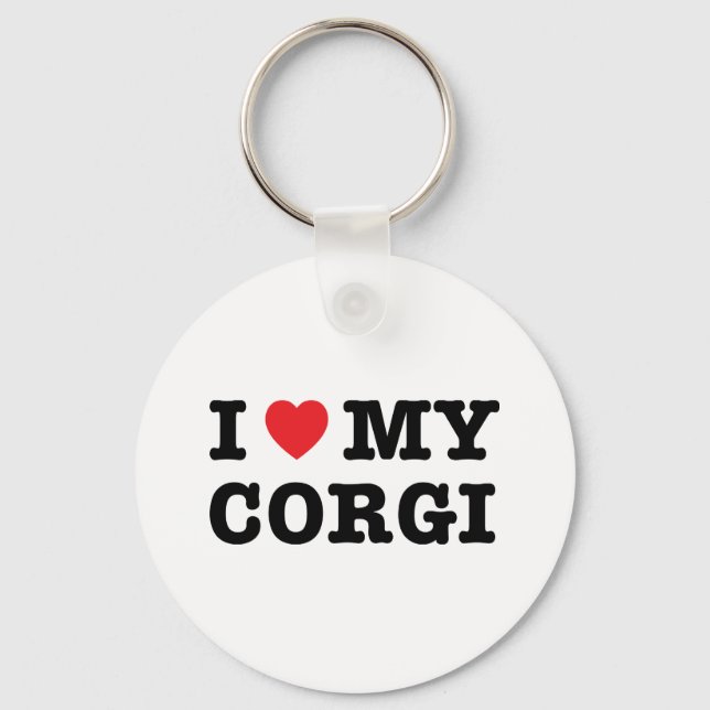 Llavero Corazón Mi Corgi Keychain (Anverso)