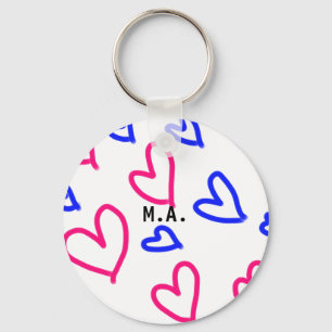 LLAVERO CORAZÓN MINIMALISTA SIMPLE. CUTE AÑADIR NOMBRE BEB