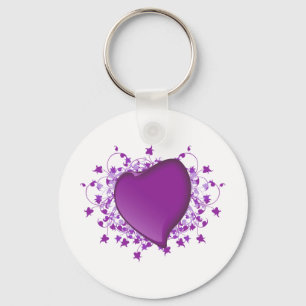 Llavero Corazón morado