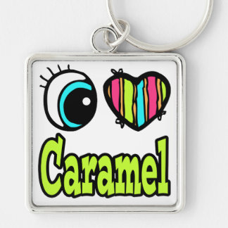 Llavero Corazón Ojo Brillante Me Encanta Caramel