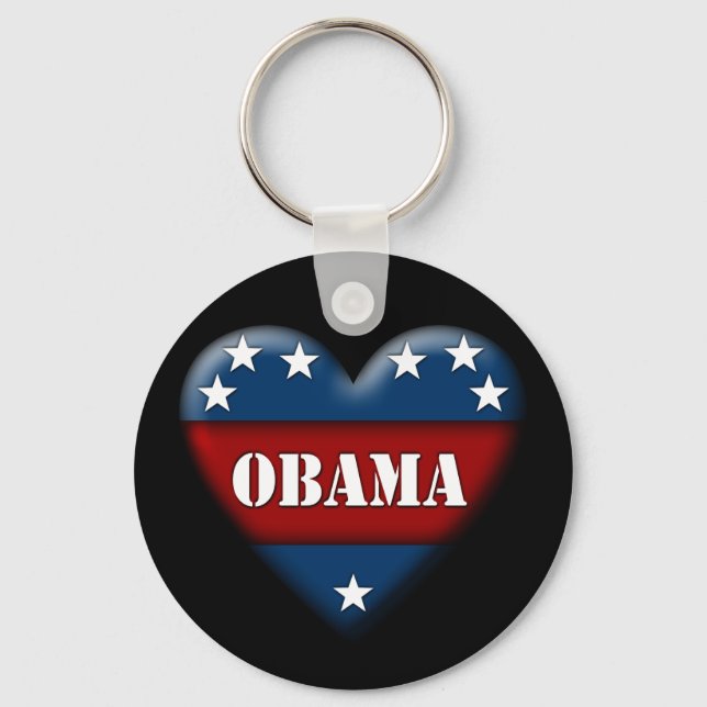 Llavero corazón patriótico de obama (Anverso)
