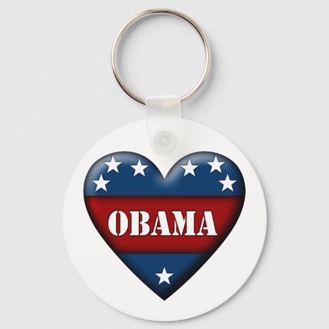 Llavero corazón patriótico de obama (Anverso)