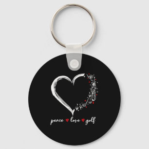 Llavero Corazón Paz Amor Golf Jugadora Srt Amantes Ropa Mu