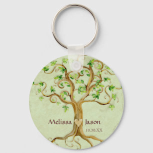 Llavero Corazón personalizado Antiqued raíces de los