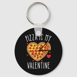 Llavero Corazón Pizza Amante De Pepperoni Es Mi Día De San