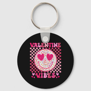 Llavero Corazón Retro Día de San Valentín Vibraciones de S