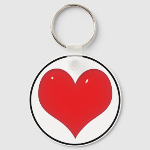 Llavero Corazón Rojo brillante