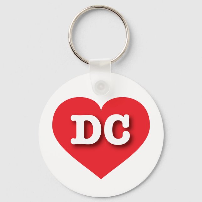 Llavero Corazón Rojo DC - Amo DC (Anverso)