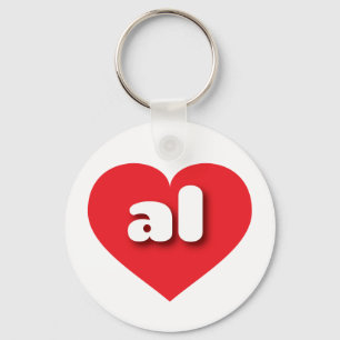 Llavero Corazón rojo de Alabama - Amo al