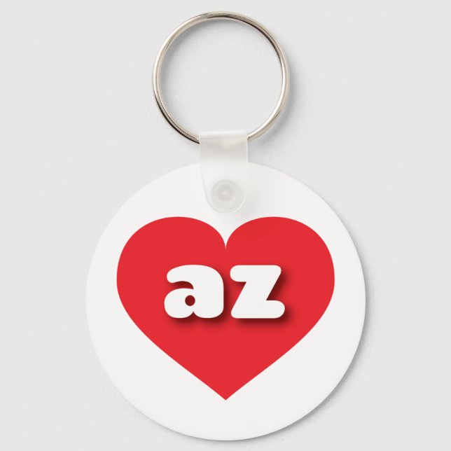 Llavero Corazón rojo de Arizona - Amo az (Anverso)