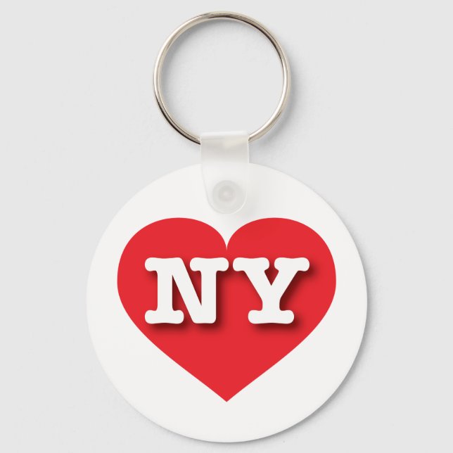 Llavero Corazón Rojo de Nueva York - Amo a NY (Anverso)