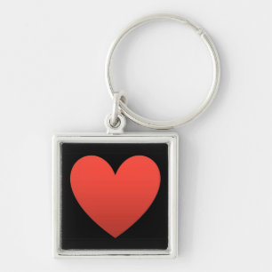 Llavero Corazón rojo en negro - Keychain