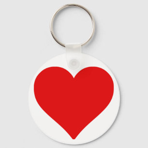 Llavero Corazón Rojo Forma Amor Clásico Minimalismo