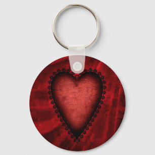 Llavero Corazón Rojo Gótico