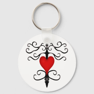 Llavero Corazón rojo romántico lindo
