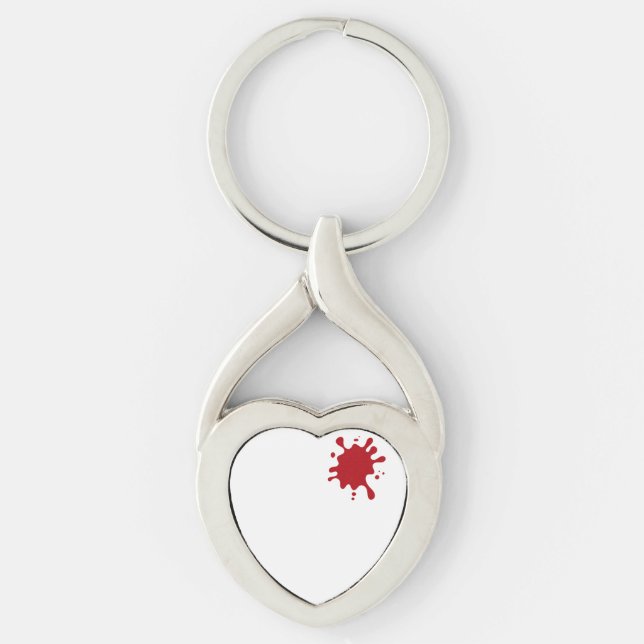 Llavero Corazón Rojo Tomate – Personalizable (Anverso)