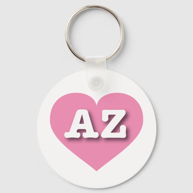 Llavero Corazón rosa de Arizona - Amo AZ (Anverso)