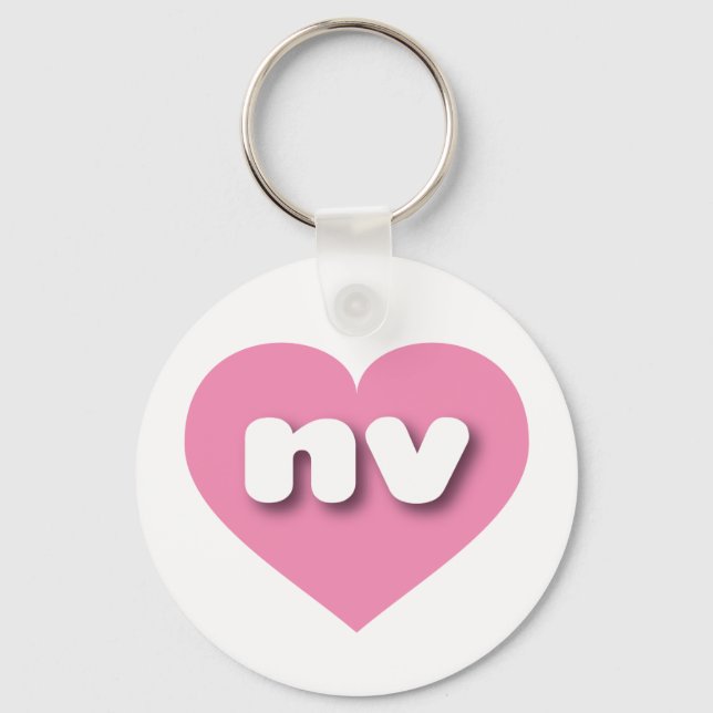 Llavero Corazón rosa de Nevada - Amo la Nv (Anverso)