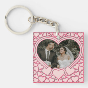 Llavero Corazón rosa elegante