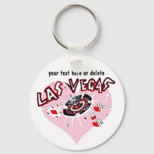 Llavero Corazón rosa Las Vegas