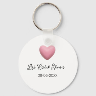 Llavero Corazón rosa pastel retro despedida de soltera boh