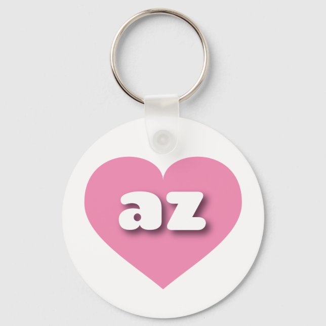 Llavero Corazón rosado de Arizona - Amo az (Anverso)