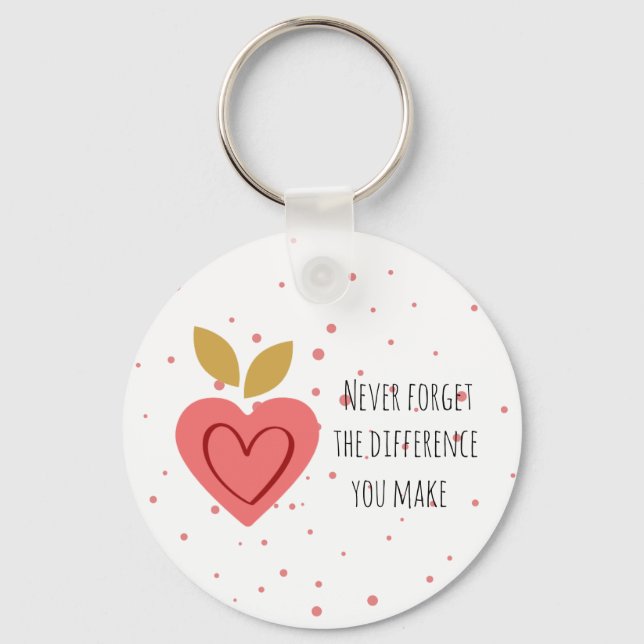 Llavero Corazón rosadoNavidades de citas motivacionales Re (Anverso)