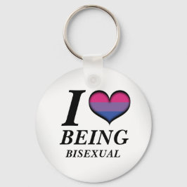 Llavero Corazón Siendo Diseño Bisexual Corazón de Bandera 