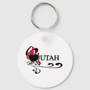 Llavero Corazón Utah del fuego