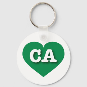 Llavero Corazón Verde de California - Amo CA
