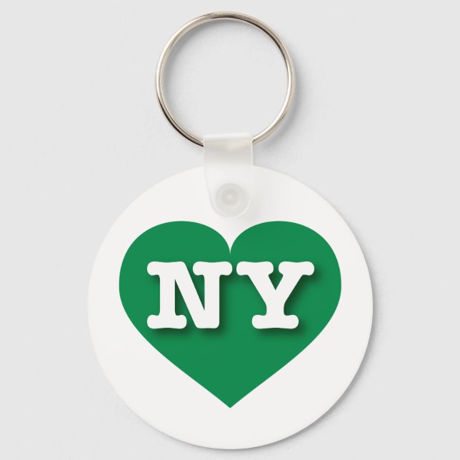 Llavero Corazón verde de Nueva York - Amo a NY (Anverso)