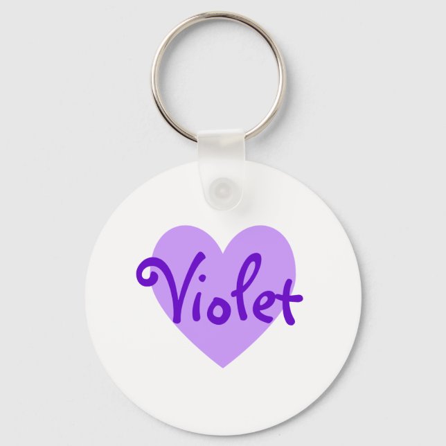Llavero Corazón violeta (Anverso)