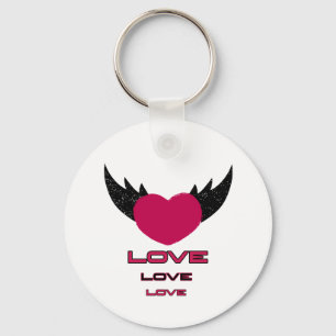 Llavero Corazón volador