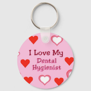 Llavero Corazones: Amo a mi higienista dental