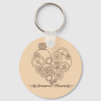 Llavero Corazones blindados Steampunk Keychain