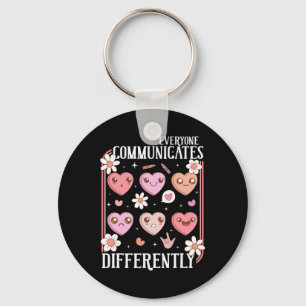 Llavero Corazones Caramelo Todos se Comunican de Diferente