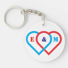 Llavero Corazones conectados. Las cartas se pueden persona