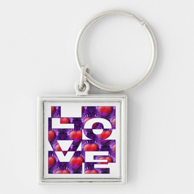 Llavero corazones de amor (Frente)