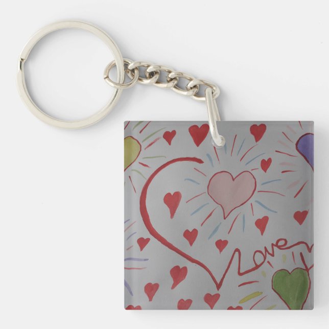 Llavero Corazones de amor (Frente)