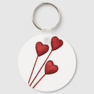 Llavero Corazones De Amor Rojo En Las Palabras