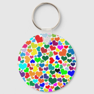 Llavero corazones de arcoiris valentosos